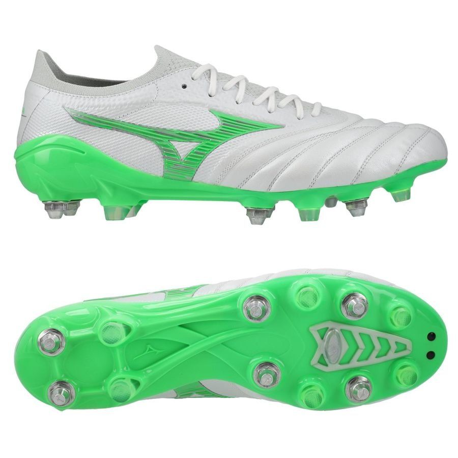 Mizuno Morelia Neo IV Beta Made in Japan SG Frontier - Weiß/Neongrün/Cool Gray Mizuno Morelia Neo IV Beta Made in Japan SG Frontier - Weiß/Neongrün/Cool Gray von Mizuno