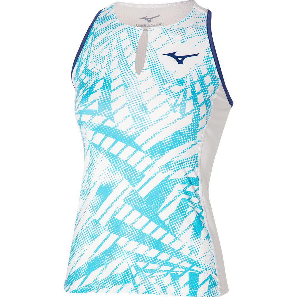 Mizuno Mugen Printed Sleeveless T-shirt Blau XL Frau von Mizuno