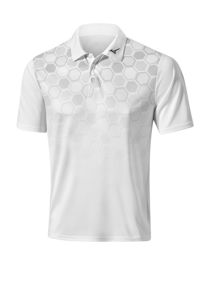 Mizuno Poloshirt Mizuno Golf Polo Gradient Hexagon Weiß Herren M von Mizuno