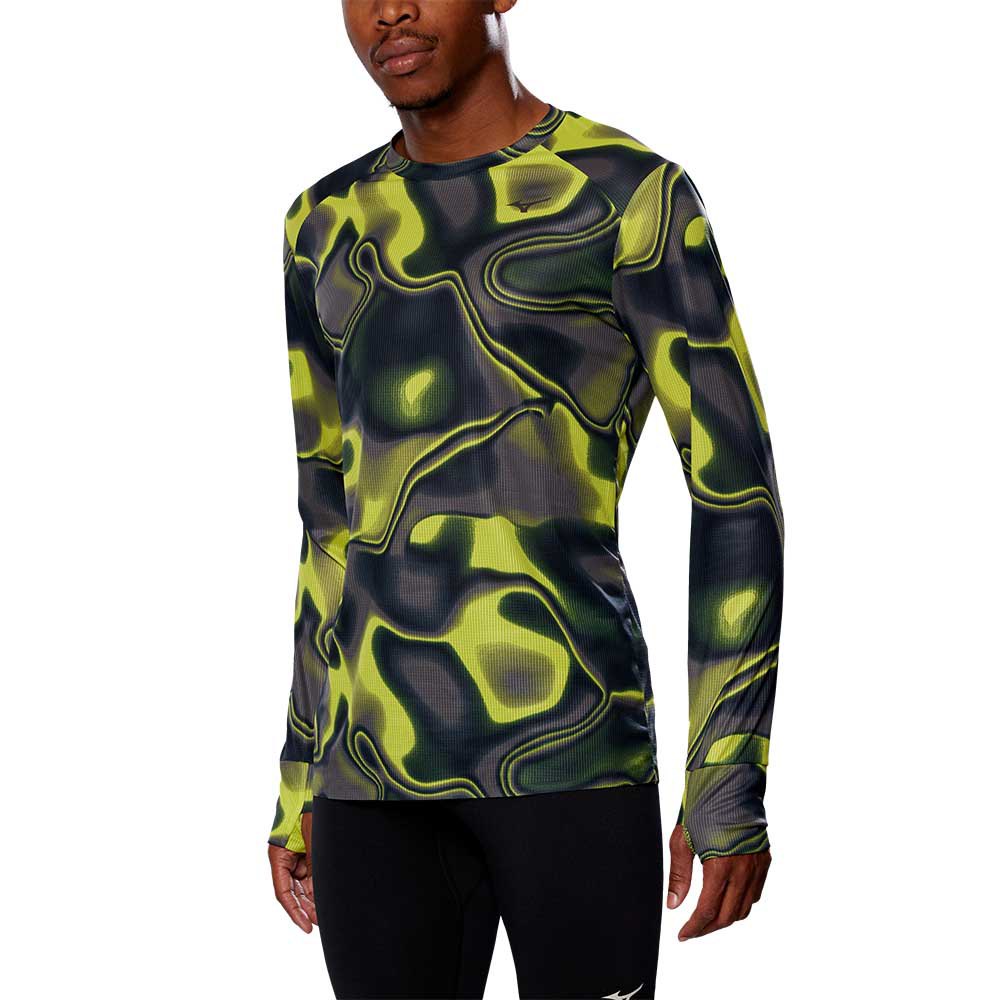 Mizuno Premium Aero Long Sleeve T-shirt Grün S Mann von Mizuno