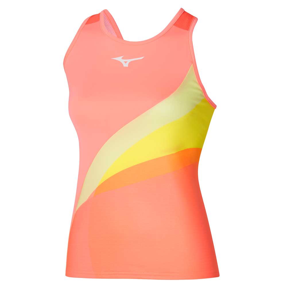 Mizuno Release Printed Sleeveless T-shirt Orange S Frau von Mizuno