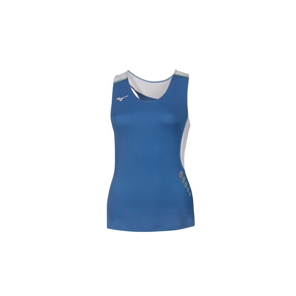 Mizuno Premium Jpn Sleeveless T-shirt Blau S Frau Mizuno Premium Jpn Sleeveless T-shirt Blau S Frau von Mizuno