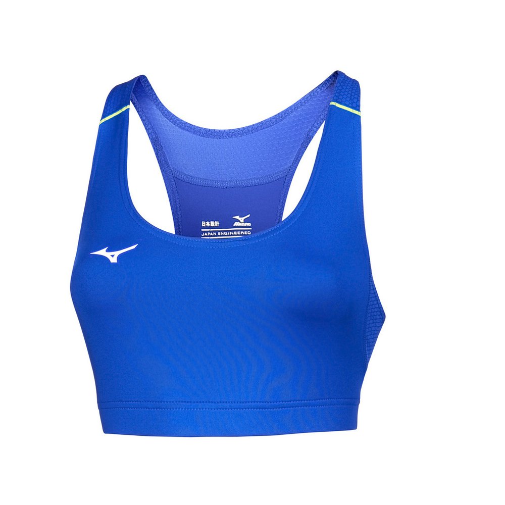 Mizuno Sports Bra Premium Blau S Frau von Mizuno