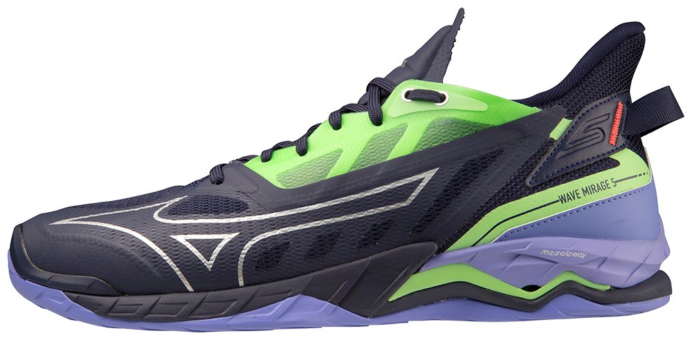 Mizuno WAVE MIRAGE 5 EBLUE/TECHGREEN/LOLITE Hallenschuh Mizuno WAVE MIRAGE 5 EBLUE/TECHGREEN/LOLITE Hallenschuh von Mizuno