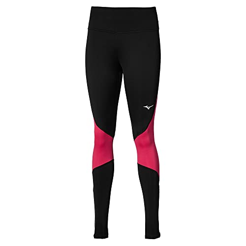 Mizuno Waramlite Running Tights Black/Rose Red L von Mizuno