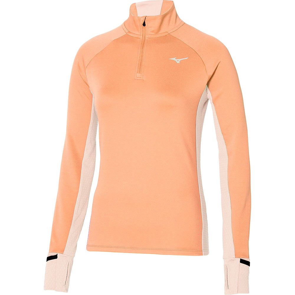 Mizuno Warmalite Half Zip Sweatshirt Orange M Frau von Mizuno