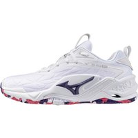 Mizuno Wave Stealth Neo 2 Volleyballschuhe Damen 20 - white/violet indigo/camellia rose 42 von Mizuno