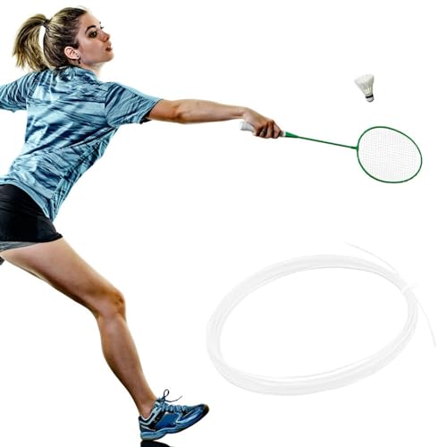 Mkiujhn Badmintonsaite | 0,7 mm/22 GA starke Widerstandsfähigkeit Training Nylon Schlägersaite 10 m Schlägersaite Training Nylon Schlägersaite für Badmintonschläger-Reparatur von Mkiujhn