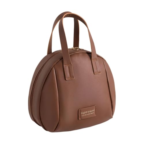 Mkiujhn Kosmetiktasche für Damen, Make-up-Reisetasche, Organizer-Tasche mit Trennwand und Griff, großes Fassungsvermögen, tragbare Taschen für Toilettenartikel zum Valentinstag, coffee, Refer to von Mkiujhn