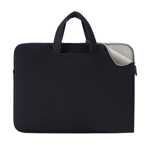 Laptop-Handtasche, Notebook-Hülle für 13,3 14,1 15,4 39,6 cm Computer, stoßfest, ultradünn, Schutzhülle, Schwarz von Mllepjdh