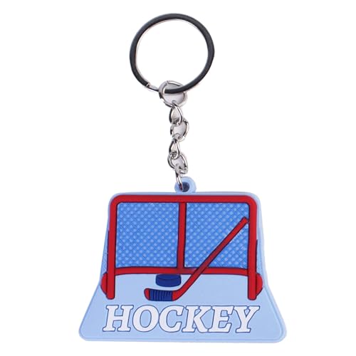 Mllepjdh Cartoon-Eishockey-Anhänger, modisch, einfacher Schlüsselhalter, Wintersport, dekorativer Schlüsselanhänger für Geldbörse, Handtasche, Tasche von Mllepjdh