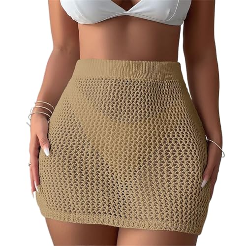 Mllepjdh Strandrock für Damen, Sarong, Häkelrock, Badeanzug, Wickelrock von Mllepjdh