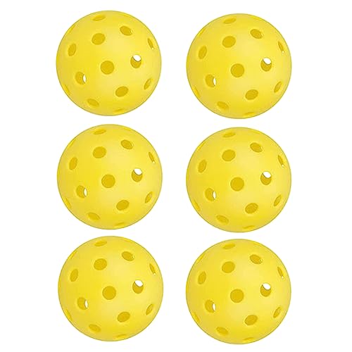 Pickleball, 74 mm, 6 Stück, 40 Löcher, Standard-Pickleball-Zubehör, Pickleball-Paddel-Set, Outdoor-Picklebal von Mllepjdh