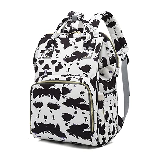 Wickeltaschen Rucksack Mit Kuh Spots Aufdruck Umstands Baby Wickeltaschen Rucksäcke von Mllepjdh