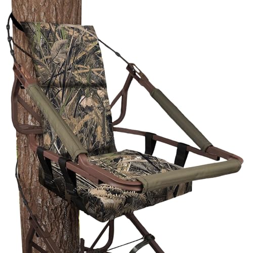 Camouflage Hunting Seat Cushion, verstellbarer Baumständer, zusammenklappbar, Jagdstuhl, abnehmbarer Baumständer, Baumstütze für Hunting, Hunting Seat zum Klettern, Padded Hunting Tree Stand von Mlllokfki