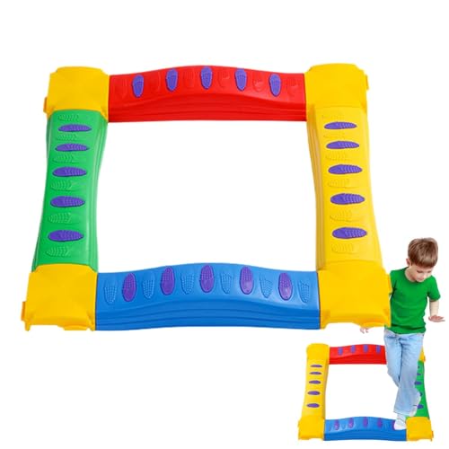 Kids Balance Beam, Gymnastics Obstacle Course, Anti-Slip Balance Board, Stepping Stones Toy Sensory Playset Coordination Balance Beam Toy Coordination Skills Toy Gymnastics Balance Board von Mlllokfki