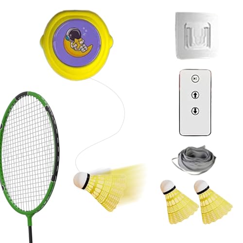 Mlllokfki Badminton-Trainer, Badminton-Trainer – elastisches Trainingswerkzeug für Solo-Spielen, verstellbar, für Freunde, Mädchen, Spaß mit der Familie von Mlllokfki