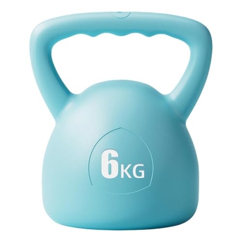 Mlllokfki Sicheres Kettlebell-Gewichtsset, leichte Kettlebells, tragbare 6-kg-Cettlebell, schüttelfest, verstellbare Kettlebell 9,06 x 9,06 x 12,01 Zoll für Fitness, Training, Fitnessstudio, Blau von Mlllokfki