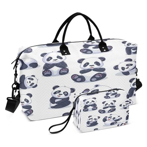 - 87 Panda Reisetasche, Reisetasche, Fitnessstudio, Yoga, Handgepäcktasche für Männer und Frauen, Wochenendtasche, Sitzender Panda, Einheitsgröße, Reisetasche - 87 Panda Reisetasche, Reisetasche, Fitnessstudio, Yoga, Handgepäcktasche für Männer und Frauen, Wochenendtasche, Sitzender Panda, Einheitsgröße, Reisetasche von Mnsruu