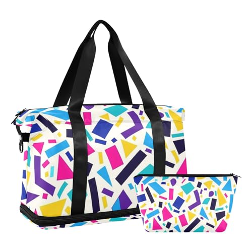 Graffiti Reisetasche, wasserdicht, für Fitnessstudio, Sport, Handgepäck, Wochenendtasche mit Fach, Graffiti, Einheitsgröße, Reisetasche von Mnsruu