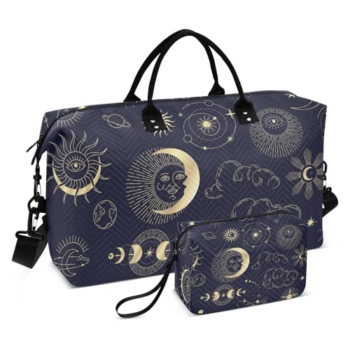 Große Reisetasche, Mystic Esoteric Magic Weekender, Reisetasche für Damen und Herren, Gepäcktasche mit Trolleyhülle, Flugzeug-Reiseutensilien zum Fliegen, #04, Einheitsgröße, modisch von Mnsruu