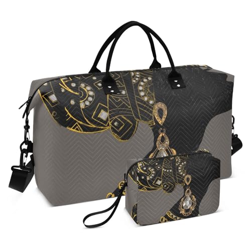 Große Reisetasche, elegante Damen-Silhouette, Wochenend-Reisetasche für Damen und Herren, Gepäcktasche mit Trolleyhülle, Flugzeug-Reiseutensilien zum Fliegen, #03, Einheitsgröße, modisch von Mnsruu