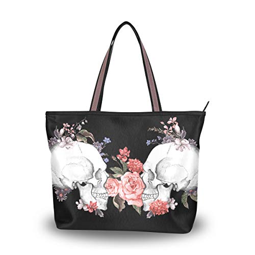 Große Schultertasche mit Totenkopf-Muster, Handtasche, Strandtasche für Damen und Mädchen, Mehrfarbig - multi - Größe: Large Große Schultertasche mit Totenkopf-Muster, Handtasche, Strandtasche für Damen und Mädchen, Mehrfarbig - multi - Größe: Large von Mnsruu