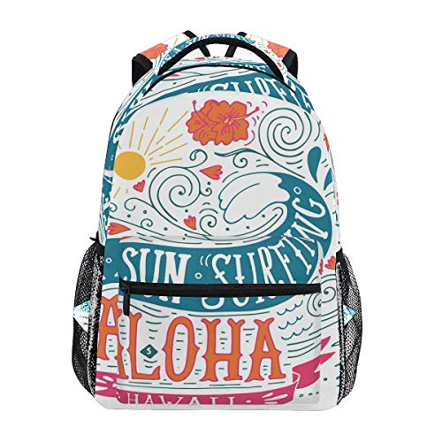 Hawaiian Aloha Sea School Rucksack für Jungen Mädchen Kinder Reisetasche Bookbag Hawaiian Aloha Sea School Rucksack für Jungen Mädchen Kinder Reisetasche Bookbag von Mnsruu