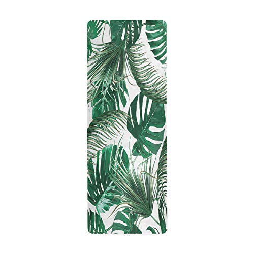 Mnsruu Tropische Palmenblätter Dschungel Reise Yogamatte mit Tasche 66 x 180,3 cm, rutschfeste Gummi-Faltmatte für Yoga, Pilates, Frauen, Zuhause, Fitness, Übung Mnsruu Tropische Palmenblätter Dschungel Reise Yogamatte mit Tasche 66 x 180,3 cm, rutschfeste Gummi-Faltmatte für Yoga, Pilates, Frauen, Zuhause, Fitness, Übung von Mnsruu