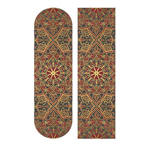 Mnsruu Dark East Skateboard-Griffband, mittelalterliches Muster, Schleifpapier, 22,9 x 83,8 cm Mnsruu Dark East Skateboard-Griffband, mittelalterliches Muster, Schleifpapier, 22,9 x 83,8 cm von Mnsruu