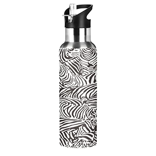 Mnsruu Zebra Pferd Weißes Schwarzes Tier Trinkflasche Wasserflasche mit Strohhalm für Sport, 600ML Thermosflasche BPA-frei Isolierflasche Edelstahl 18/8 für Kinder Wandern Schule Mnsruu Zebra Pferd Weißes Schwarzes Tier Trinkflasche Wasserflasche mit Strohhalm für Sport, 600ML Thermosflasche BPA-frei Isolierflasche Edelstahl 18/8 für Kinder Wandern Schule von Mnsruu