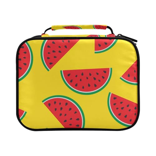 Nahtloses Muster mit Wassermelonenscheiben, Federmäppchen mit großem Fassungsvermögen, Federmäppchen für Buntstifte, Stiftetasche, Marker-Organizer, #01, Einheitsgröße, Hübsch von Mnsruu