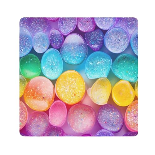 Rainbow Stones Magisches selbstklebendes Kamera-Objektivtuch, kratzfester Objektivschutz, Make-up-Tasche, 34 x 35 cm, bunt, 17.7x17.7in, Modisch von Mnsruu