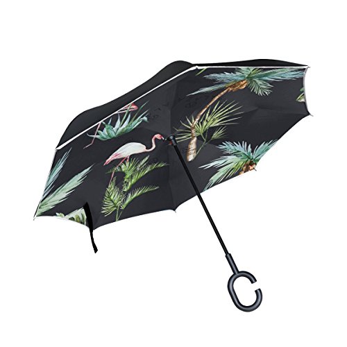 Reversion Regenschirm, Double Layer Winddicht Regenschirm Taschenschirm Inverted Stockschirme mit C Griff Reversion Regenschirm, Double Layer Winddicht Regenschirm Taschenschirm Inverted Stockschirme mit C Griff von Mnsruu
