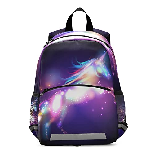 Star Magic Unicorn Kleinkind Rucksack für Kinder Jungen Mädchen Alter 3-6 Jahre Vorschul-Mini-Rucksack mit Leine Star Magic Unicorn Kleinkind Rucksack für Kinder Jungen Mädchen Alter 3-6 Jahre Vorschul-Mini-Rucksack mit Leine von Mnsruu
