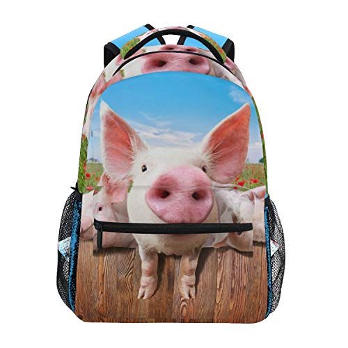 Süße Schweine Schulrucksack für Jungen Mädchen Kinder Reisetasche Bookbag von Mnsruu