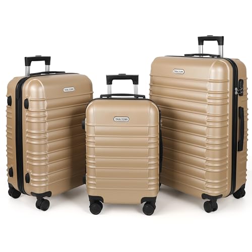 MoFut Kofferset 3 Teilig Hartschale, Handgepäck Koffer, Hartschalenkoffer Trolley Rollkoffer Suitcase, Reisekoffer mit Rollen, Hartschalen Koffer mit Passwortsperre, Koffer mit Teleskopgriff von MoFut