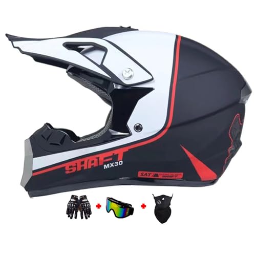 Motocross Fullface MTB Helm Kinder, Mit Handschuhe Maske Brille, Downhill Motorradhelm Kinder, Helm Set Herren ATV Motorradhelm MX Enduro, MTB Helm, Motorradhelm Motorrad Downhill Helm (Color : A, S Motocross Fullface MTB Helm Kinder, Mit Handschuhe Maske Brille, Downhill Motorradhelm Kinder, Helm Set Herren ATV Motorradhelm MX Enduro, MTB Helm, Motorradhelm Motorrad Downhill Helm (Color : A, S von MoHelmHui