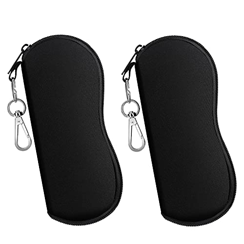 MoKo Brillenetui, 2 Stück Leicht Neopren Reißverschluss Sonnenbrille Tasche mit Gürtelclip für Brillen Rahmen Tragbare Case für Schlüssel Bleistifte Karten, Schwarz+Schwarz MoKo Brillenetui, 2 Stück Leicht Neopren Reißverschluss Sonnenbrille Tasche mit Gürtelclip für Brillen Rahmen Tragbare Case für Schlüssel Bleistifte Karten, Schwarz+Schwarz von MoKo