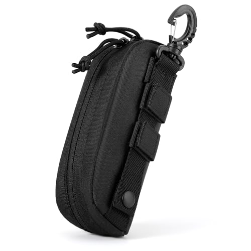 MoKo Brillenetui, Tragbare Brillentasche aus Oxford-Stoff mit Polyester-Reißverschluss für Lesebrille Sonnenbrille Tagesbrille, Wasserdichter Brillenhalter für Outdoor-Wandern Frauen Männer, Schwarz MoKo Brillenetui, Tragbare Brillentasche aus Oxford-Stoff mit Polyester-Reißverschluss für Lesebrille Sonnenbrille Tagesbrille, Wasserdichter Brillenhalter für Outdoor-Wandern Frauen Männer, Schwarz von MoKo