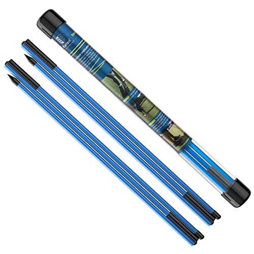 MoKo 2 Stück Golf Alignment Sticks, 3-Teilige Faltbare Golf Ausrichtungsstäbe Ausrichtungsstange Alignment Übungsstangen Schwunghilfe Golfübungsgerät Richtungsanzeige zum Zielen Putten, 48 Zoll, Blau MoKo 2 Stück Golf Alignment Sticks, 3-Teilige Faltbare Golf Ausrichtungsstäbe Ausrichtungsstange Alignment Übungsstangen Schwunghilfe Golfübungsgerät Richtungsanzeige zum Zielen Putten, 48 Zoll, Blau von MoKo