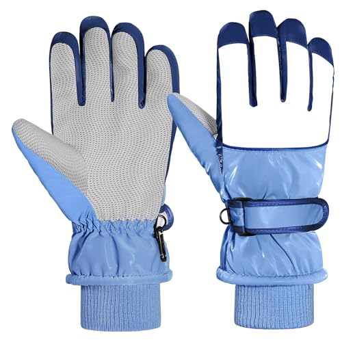 MoKo Handschuhe Kinder, Winterhandschuhe Kinder Wasserdicht, Skihandschuhe Kinder mit Elastisch Bündchen für 6-15 Jahre, Warme Winddicht Schneehandschuhe Kinder für Snowboard Laufen Radfahren, Blau M MoKo Handschuhe Kinder, Winterhandschuhe Kinder Wasserdicht, Skihandschuhe Kinder mit Elastisch Bündchen für 6-15 Jahre, Warme Winddicht Schneehandschuhe Kinder für Snowboard Laufen Radfahren, Blau M von MoKo