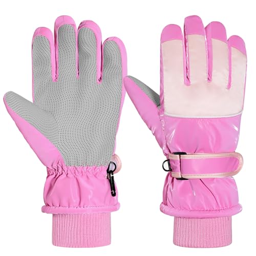 MoKo Handschuhe Kinder, Winterhandschuhe Kinder Wasserdicht, Skihandschuhe Kinder mit Elastisch Bündchen für 6-15 Jahre, Warme Winddicht Schneehandschuhe Kinder für Snowboard Radfahren, Rosa Rot, M MoKo Handschuhe Kinder, Winterhandschuhe Kinder Wasserdicht, Skihandschuhe Kinder mit Elastisch Bündchen für 6-15 Jahre, Warme Winddicht Schneehandschuhe Kinder für Snowboard Radfahren, Rosa Rot, M von MoKo