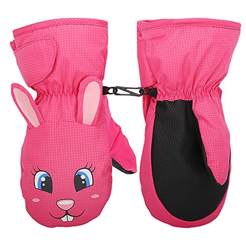 MoKo Kinder Skihandschuhe, Winddicht Wasserdicht Winterhandschue Warm Fäustlinge Sport Handschuhe für Skifahren Radfahren Snowboarden Outdoor-Aktivitäten für Jungen Mädchen von 4-6 Jahren - Magenta MoKo Kinder Skihandschuhe, Winddicht Wasserdicht Winterhandschue Warm Fäustlinge Sport Handschuhe für Skifahren Radfahren Snowboarden Outdoor-Aktivitäten für Jungen Mädchen von 4-6 Jahren - Magenta von MoKo
