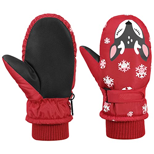 MoKo Kinder Skihandschuhe, Winter Fäustlinge Handschuhe Winddicht Wasserdicht Sport Handschuhe für Skifahren Radfahren Snowboarden Outdoor-Aktivitäten für Jungen Mädchen von 2-4 Jahren, Rot/Hirsch MoKo Kinder Skihandschuhe, Winter Fäustlinge Handschuhe Winddicht Wasserdicht Sport Handschuhe für Skifahren Radfahren Snowboarden Outdoor-Aktivitäten für Jungen Mädchen von 2-4 Jahren, Rot/Hirsch von MoKo