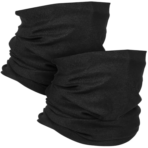 MoKo Multifunktionstuch, 2 Stück Gesichtsmaske Stirnbänder Elastisch Nahtlos Sturmmaske Kopfband Schlauchschal Bandana Maske Halstuch, für Sport Radfahren Motorrad Laufen Hofarbeit UV-Schutz - Schwarz MoKo Multifunktionstuch, 2 Stück Gesichtsmaske Stirnbänder Elastisch Nahtlos Sturmmaske Kopfband Schlauchschal Bandana Maske Halstuch, für Sport Radfahren Motorrad Laufen Hofarbeit UV-Schutz - Schwarz von MoKo