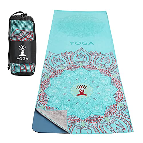MoKo Yogamatten Handtuch, rutschfest Yoga Handtuch Auflage für Yogamatte Schweißabsorbierend Saugfähig Schnelltrocknend Yogatuch für Pilates Hot Yoga Picknick im Freien - Lotus MoKo Yogamatten Handtuch, rutschfest Yoga Handtuch Auflage für Yogamatte Schweißabsorbierend Saugfähig Schnelltrocknend Yogatuch für Pilates Hot Yoga Picknick im Freien - Lotus von MoKo