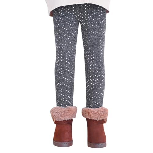 Angebote Tages Blitzangebote, Thermo Leggings Mädchen Winter Lang Thermohose Kinder - Gefütterte Sportleggins Hose Winterhose Kuschel Jogginghose Elastische Taille Sporthose Warme Hosen Grau 110 von Mobanna