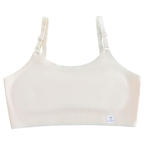 BH Mädchen Baumwolle Ohne Bügel Bustier - Kinder Atmungsaktiv Bralette Teenager Mädchen-BHS Leicht BHS Top Für 10-18 Jahre Kleine Brüste Damen Teen Verstellbar Mit Polster von Mobanna