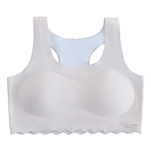 BH für Mädchen Baumwolle Kleine Brüste Bralette - Bra Ohne Bügel Nahtlose Tops Seamless BHS Sport BH Bustier mit Breiten Mädchen-BHS Teens Unterwäsche Gepolsterte Training Fest von Mobanna